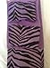 3 Piece Bath Towel Set- Black Purple Zebra Print Wash Had and Bath Towel