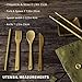 Bamboo Travel Utensil Set with Carrying Case, Sustainable, Eco Friendly Cutlery Flatware Set, Reusable, Portable for Travel, Office, School or Camping