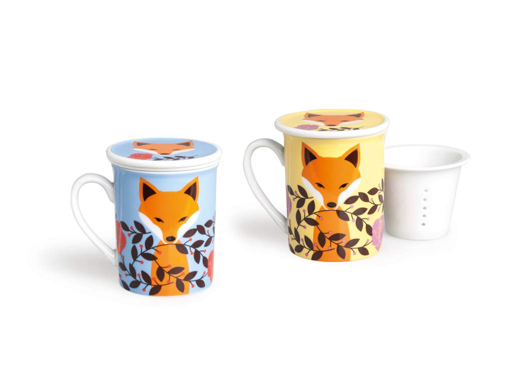 Excelsa él y para Ella Fox juego de 2 tazas – taza para infusiones ...
