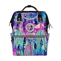 Diaper Bags Backpack Mummy Backpack with Cool Dream Catcher Backgrounds Travel Laptop Daypack