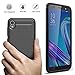 Asus ZenFone Live L1 (ZA550KL) Case, Dretal Carbon Fiber Shock Resistant Brushed TextureAnti-Fingerprint Flexible Soft TPU Phone Protective Cover Case for Asus ZenFone Live L1 (ZA550KL) (Black)