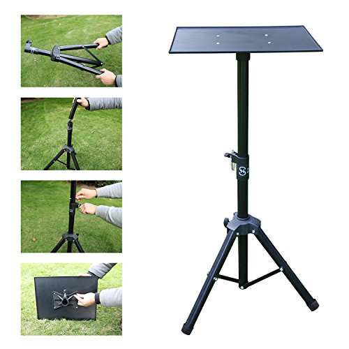 Laptop Projector Tripod Stand – Adjustable Table With Sturdy Base – Portable Set With Storage Bag 30” – 44” - Thumbnail 3