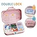 MOST ORIGINAL DESIGNM Small Weekly Pill Case Cute Travel Vitamin Deep Oil Organizer Box for Women Safe Plastic Material 6 Compartment 3 Open Tab Pink （Pink）