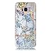 Wwwe Jewby Galaxy S8 Case, Bling Diamond Hard Case for Samsung Galaxy S8 with a Screen Protector (Marble C)