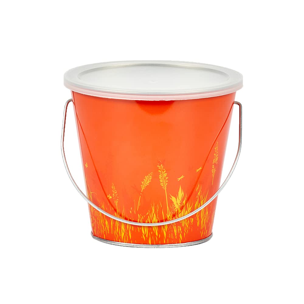 Zero In STV430 Citronella Candle Bucket - Beach Party, Decorative, Steel, Repels Mosquitoes, Natural, For Gardens and Patio Areas, 13x13x12.5 cm