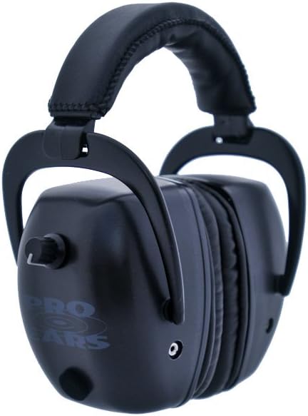 Pro Ears - Pro Tac Mag Gold - Military Grade Electronic Hearing Protection and Amplification - NRR 30 - Range Ear Muffs - Lithium 123a Batteries