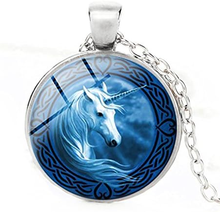 Best Wing Jewelry "Unicorn" Glass Pendant Necklace