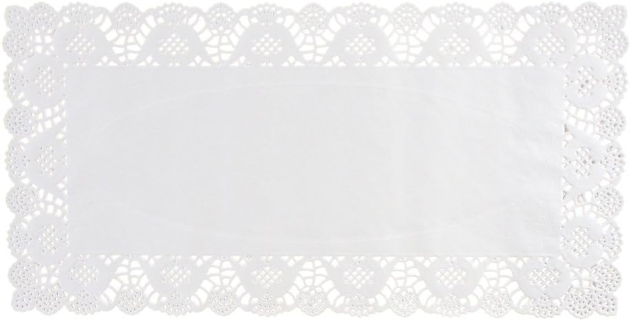 Homeford White Rectangular Lace Doilies, 15-1/2-Inch, 20-Count