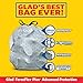 Glad Tall Kitchen Drawstring Trash Bags - ForceFlexPlus Advanced Protection 13 Gallon Grey Trash Bag, Febreze Fresh Clean - 56 Count (Package May Vary)