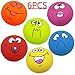 LLSPET Latex Dog Chewing Squeaky Ball Toys Face Fetch Play Toy for Puppy Small Medium Pets Dog cat 6PCS/Set