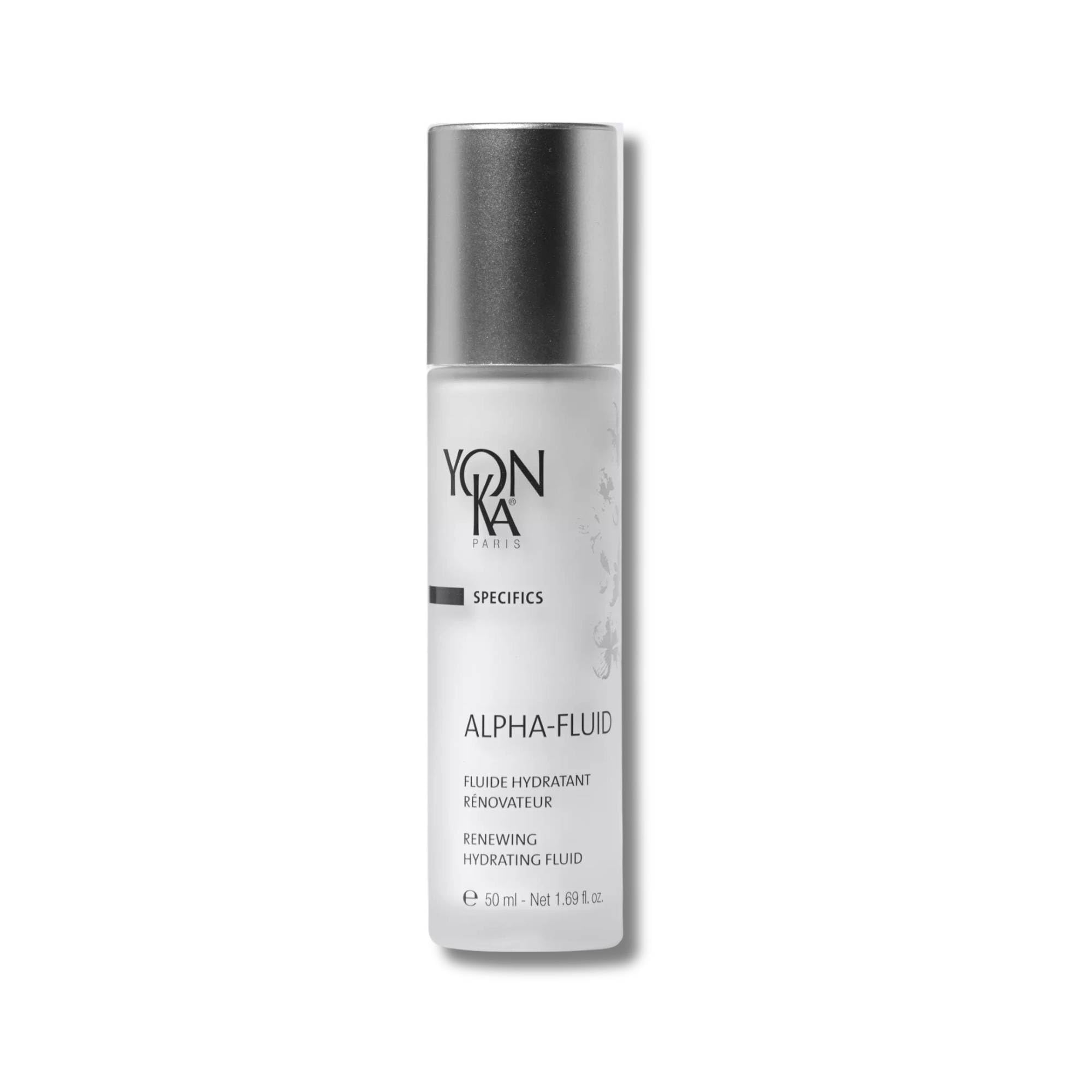 Yon-Ka Alpha-Fluid 50ml – Renewing Hydrating Face Fluid | Clarify Dull Tired Skin, Reduce Fine Lines | Get a New Skin Effect Within 28 Days | Dermatologically Proven Results ! 94% Natural Origin