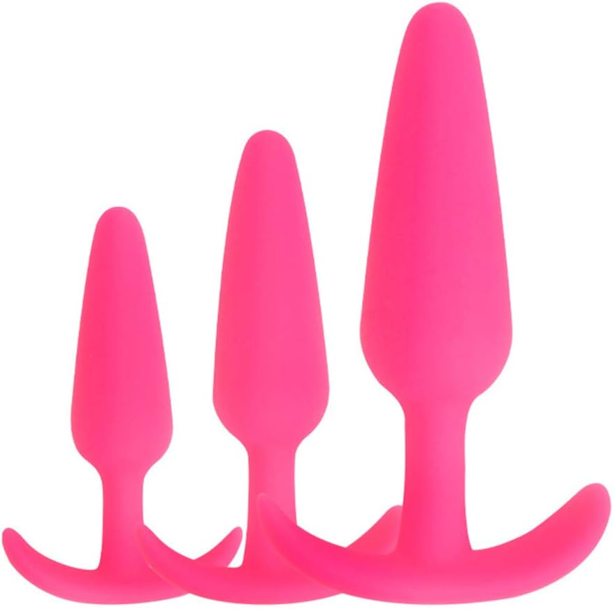 Wytinug 3pcs Silicone Āmȁl Plúg ańûs Toys B'u.t.t Stinnulatiõn Mêssagêr for Women and Men Valentine's Day Present