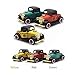 LW Vintage Cars Retro Style 1:32 Hard Top Vintage Cars Scale Diecast Car Model Collection Light&Sound (Yellow)