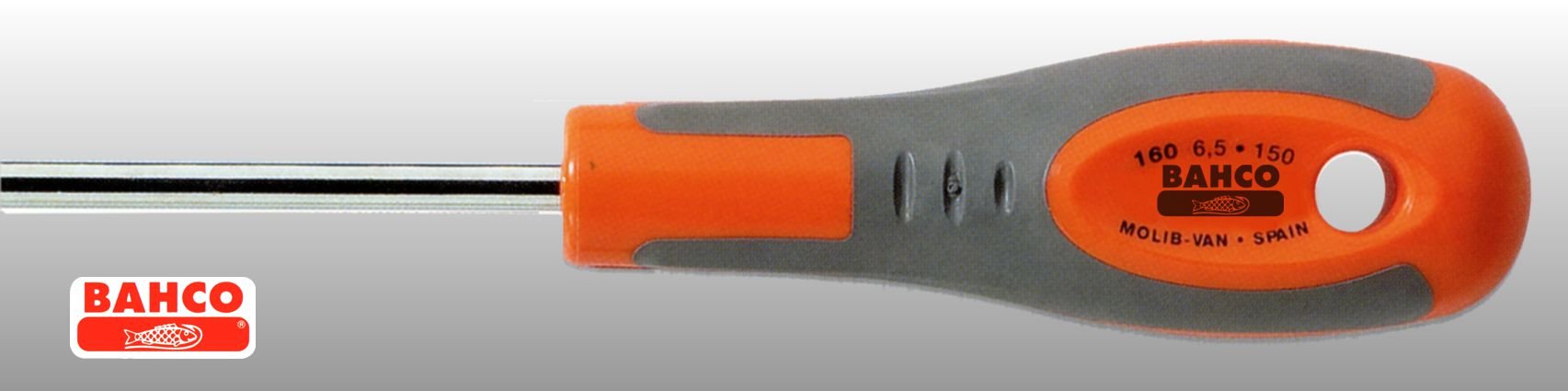 Bahco 611-8-175 Slotted Screwdriver, Multi-Colour, 1.2 x 8.0 x 175 mm/285 mm