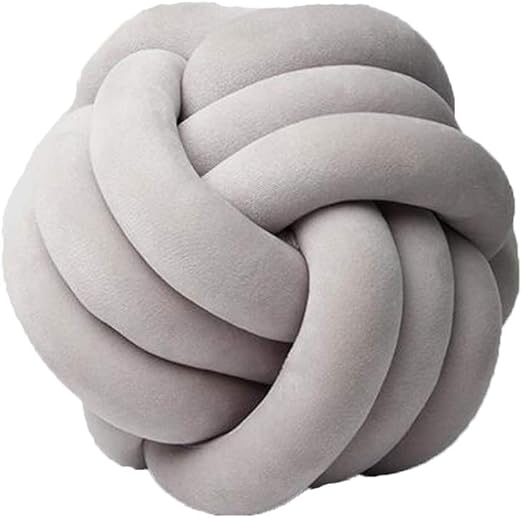 Amazon Com Light Gray Long Knotted Braid Baby Pillow Crib Knotted