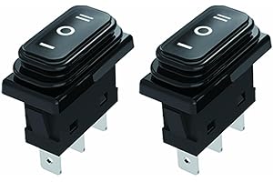 lcocove JD 2pcs 30A Power Switch 125V/250V AC Electric Rocker Switch ON/Off Switch 3Pins Toggle Switch with UL Certificate