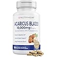 Nutriheim Agaricus Blazei Organic Mushroom Extract for Immune & Energy Support - 30% Polysaccharides & 180 Veggie Capsules - Non-GMO, Gluten-Free, Vegan-Friendly Supplement