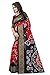 Shonaya Women's Party Wear Bandhani Bhaglpuri Art Silk Printed Saree Sari (RED and Black)