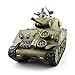 HENG LONG RC Tank Pro Edition TK6.0 Remote Control 1/16 Scale US M4A3 Sherman RC Main Battle Tank with Metal Gearbox Tracks, 2.4Ghz Airsoft RC Tank