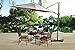 Abba Patio 11ft Patio Offset Hanging Umbrella Outdoor Cantilever Sturdy Umbrella with Crank & Cross Base & Easy Tilt, for Garden, Backyard, Pool and Deck, Tan