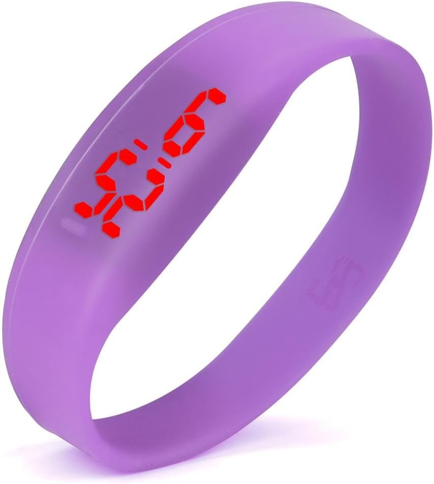 Kolylong Sports Digital Watch, Unisex Boy Girl Sports Silicone Digital LED Bracelet Wrist Watch for Students Men Women