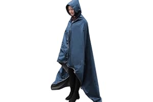 DUKUSEEK Large Waterproof Stadium Blanket for Cold Weather, Soft Warm Fleece Camping Blanket Windproof for Outdoor Sporting Events, Football Games,Navy Blue