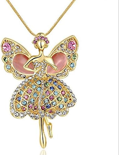 JIAMIN Angel Multicolor Crystal Car Charm for Rear View Mirror in Exquisite Colors (Full Color)