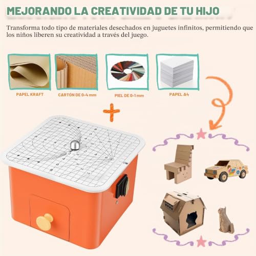 Safe Cardboard Cutter For Kids: Chomp 45w Bladeless Electric Saw Precisely Cuts 4mm Cardboard Stem Tool Ideal For 3D Models And School Projects