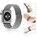 38mm Apple Watch Band, iXCC iWatch Series 1 / 2 Milanese Stainless Steel Bracelet Strap Mesh Loop Replacement with Magnetic Closure Clasp - Silver