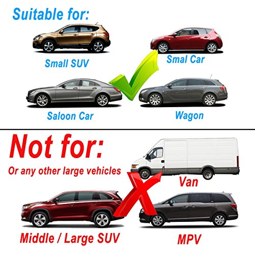 SUUKAA HD Anti-Glare Car Visor,2 in 1 Day and Night Anti-Dazzle Driving Sunvisor,Quick Install Button,Angle Adjustable Goggles Mirror,for Saloon Car,Wagon,Small Car,Small SUV,4.7''x12.6'' - Thumbnail 5
