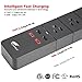 HAUSBELL Type C 3in1 Power Strip, Surge Protector 8-Outlet 1750W Surge Protector Power Strip 6A with 2Type C and 2USB Ports, Compatible iphone XS,UL and ETL Listed (Black)