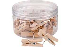 GENETIC LOS ANGELES 35 Pcs Multi-Function Wooden Clips Cork Board Push Pins, Clip Bulletin Boards Pushpin Artworks Tacks, Thumbtacks Crafts Paper Pin No Holes for CorkBoards, Photo,Wall,Map,Office School Organization