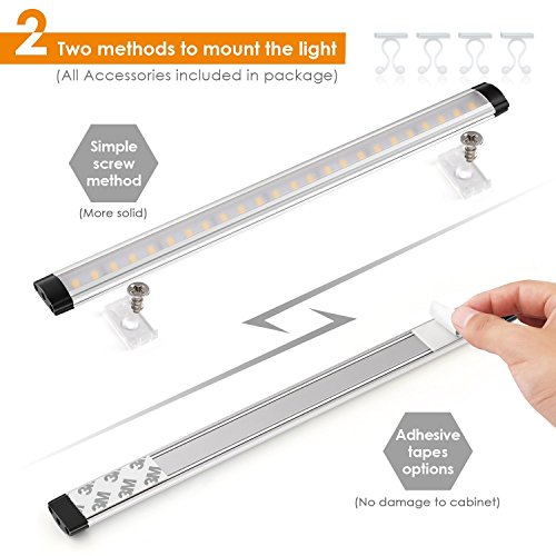 Albrillo Dimmable Under Cabinet Lighting, 4W 300 Lumen, Warm White 3000K, 1 Pack - Thumbnail 3