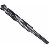 CoCud Drill Bit 37/64" Diameter (14.684mm) 3/8" Shank 3-Flat 4341 HSS | High Speed Steel Reduced Shank Bits Nitriding Black 118&deg; Angle - (Applications: for Drilling Plastic Wood)