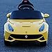 2015 New Licensed Ferrari F12 Berlinetta Kids Boy Girl Ride on Power Wheels Battery Toy Car,Remote control,Lights,Music-Yellow