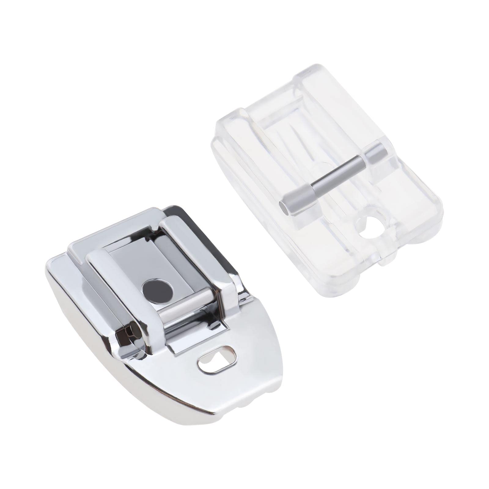 EMSea 2PCS Presser Feet Invisible Zipper Sewing Machine Presser Foot Compatible with Brother Compatible with Singer Snap-On Sewing Machines Spare Parts