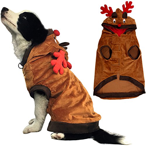 Awami Dog Costumes Pet Clothes Funny Reindeer Coat For Puppy