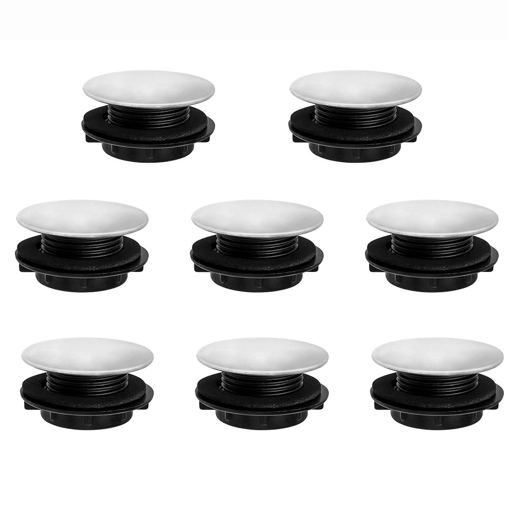 Bestgle 8pcs Sink Tap Hole Cover, Kitchen Faucet Plate Stopper Cover, Stainless Steel Bathroom Blanking Plug with Rubber Gasket for 28–38mm (1.1–1.5 inch) Sink & Countertop Holes