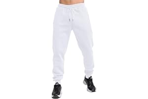 TUVEKE Fleece Jogger Sweatpants for Men with Pockets Bottom Athletic Sweat Pants Workout Running Casual Gym Size Small to 3XL