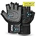 Updated 2020 Version Professional Ventilated Weight Lifting Gym Workout Gloves with Wrist Wrap Support for Men & Women, Full Palm Protection, for Weightlifting, Training, Fitness, Hanging, Pull ups
