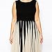 VIGVOG Women's Prom Sleeveless A-Line Paneled Plus-Size Black Fit & Flare Dress
