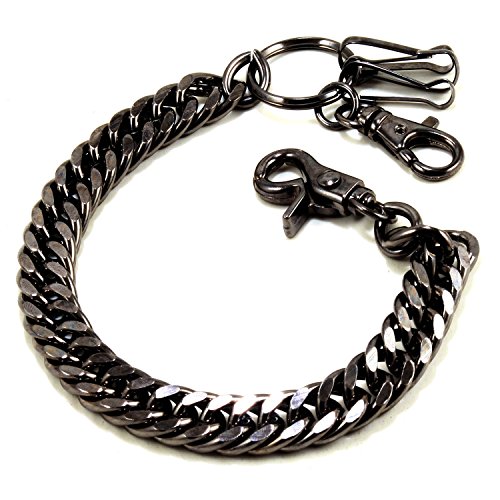 Doublek Heavy Biker Trucker Keychain Key Jean Wallet Chain (20") BLK CS1120BLK