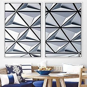 signwin 2 Piece Framed Canvas Wall Art Solid...