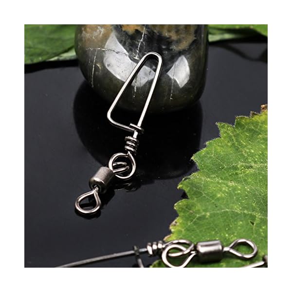 Sougayilang-Fishing-Rolling-Swivel-with-Coast-Lock-Snap-Stainless-Steel-Black-Nickel-Fish-Swivels Sougayilang-Fishing-Rolling-Swivel-with-Coast-Lock-Snap-Stainless-Steel-Black-Nickel-Fish-Swivels