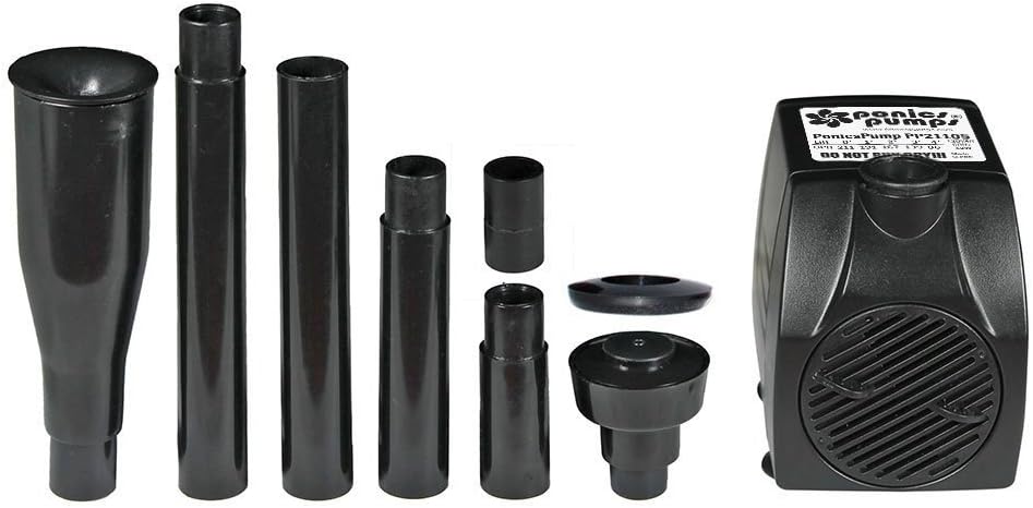 PonicsPumps Submersible Pump for Hydroponics, Aquaponics, Fountains, Ponds, Statuary, Aquariums & More. Comes with 1 Year Limited Warranty. (211 GPH : Fountain Kit) : Garden & Outdoor