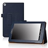 Famavala Folio Case Cover For 7-Inch Fire 7 Tablet [7th Generation , 2017 Release] (Gray)