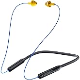 MIPEACE Bluetooth Earplug Headphones, Neckband Wireless Earbuds earplugs-29db Noise Reduction isolating in-Ear earplug Earphones and Controls,IPX6 sweatproof,20+Hour Battery(Blue)