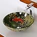 Fontaine Koi & Lily Pond Glass Vessel Bathroom Sink - FSA-VS-PSZ003D