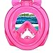 Octobermoon Original 180°Full view Panoramic Snorkel Mask-Full Face snorkeling Design.with anti-fog anti-leak Technology,See More water world Larger Viewing Area (XS Pink)