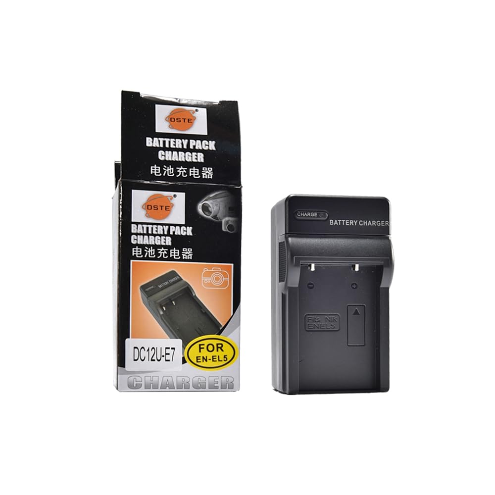 DSTE EN-EL5 Travel Charger Compatible with Nikon Coolpix P510 P520 P530 P5000 P5100 P6000 S10 3700 4200 5200 5900 7900 P3 P4 P80 P90 P100 P500 Camera as MH-61